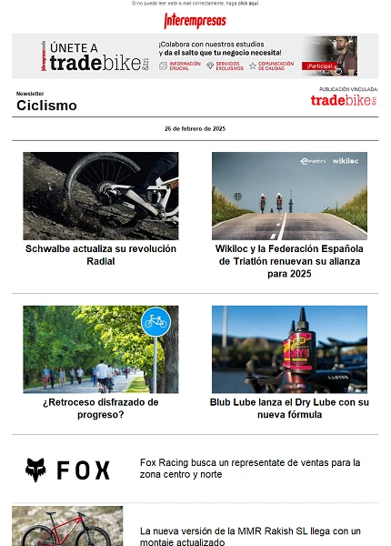 Newsletter TradeBike