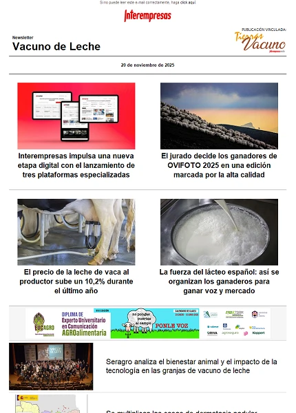 Newsletter Vacuno de Leche