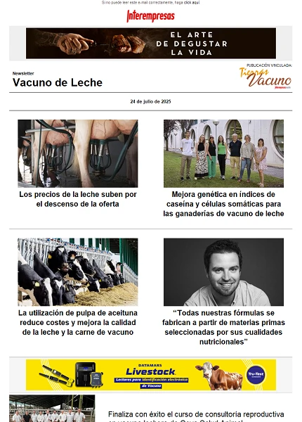 Newsletter Vacuno de Leche