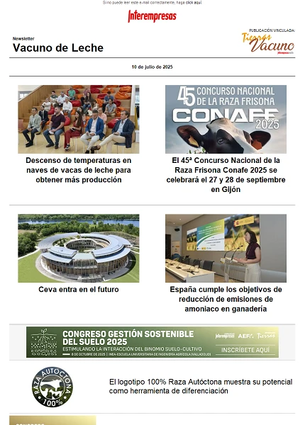 Newsletter Vacuno de Leche