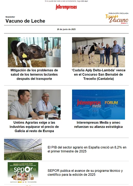 Newsletter Vacuno de Leche