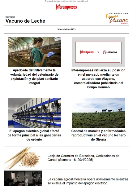 Newsletter Vacuno de Leche