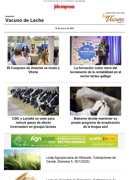 Newsletter Vacuno de Leche