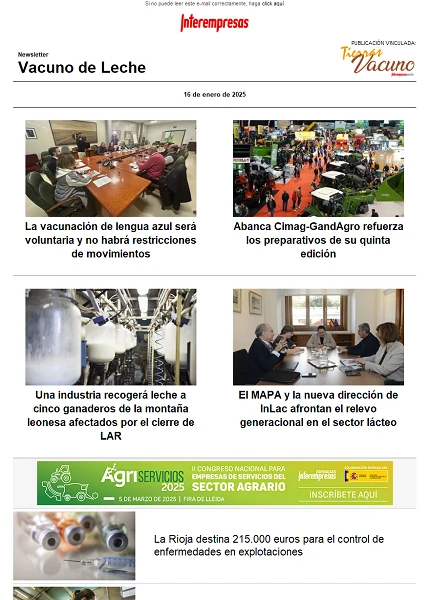 Newsletter Vacuno de Leche