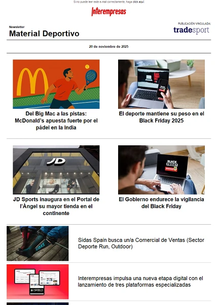 Newsletter TradeSport Newsletter TradeSport