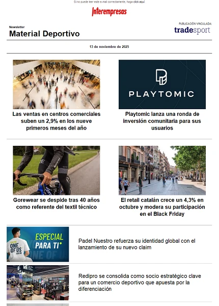 Newsletter TradeSport Newsletter TradeSport