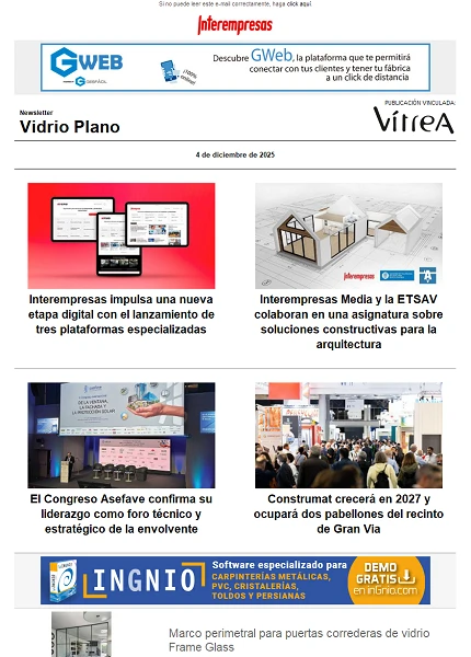 Newsletter Vidrio Plano