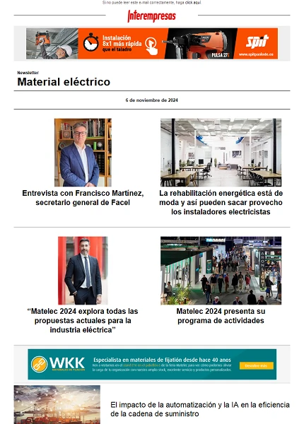 Newsletter Material eléctrico