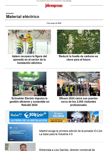 Newsletter Material eléctrico