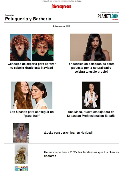 Newsletter Peluquería