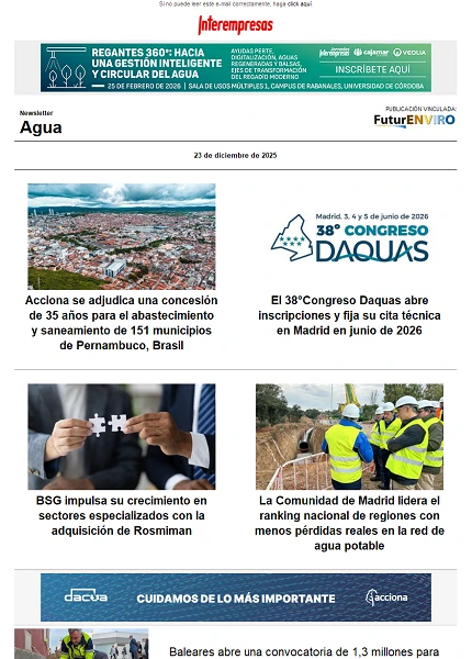 Newsletter Industria del Agua