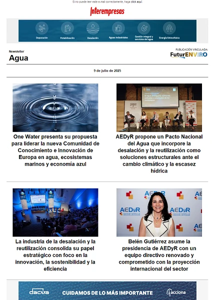 Newsletter Industria del Agua