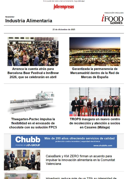 Newsletter Industria alimentaria