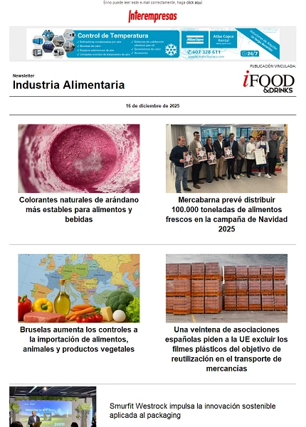 Newsletter Industria alimentaria Newsletter Industria alimentaria