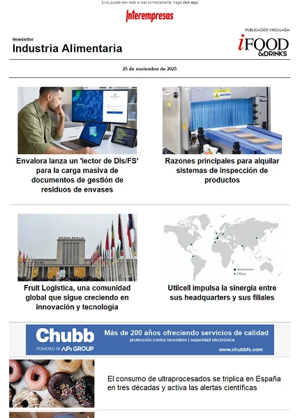 Newsletter Industria alimentaria