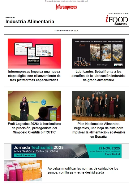 Newsletter Industria alimentaria Newsletter Industria alimentaria