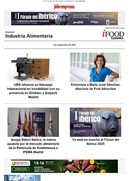 Newsletter Industria alimentaria