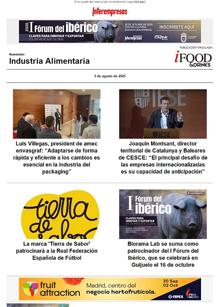 Newsletter Industria alimentaria