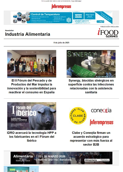 Newsletter Industria alimentaria