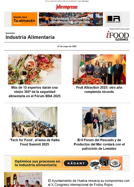 Newsletter Industria alimentaria