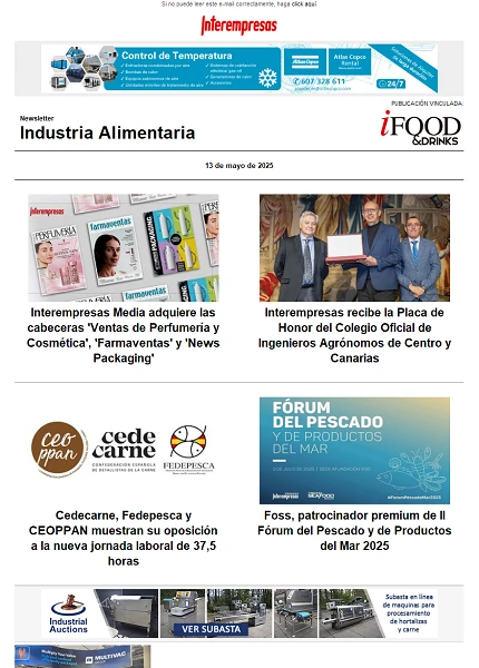 Newsletter Industria alimentaria