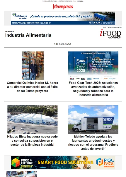 Newsletter Industria alimentaria