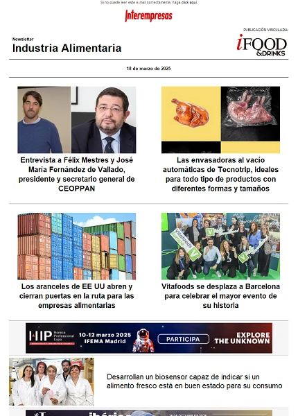 Newsletter Industria alimentaria