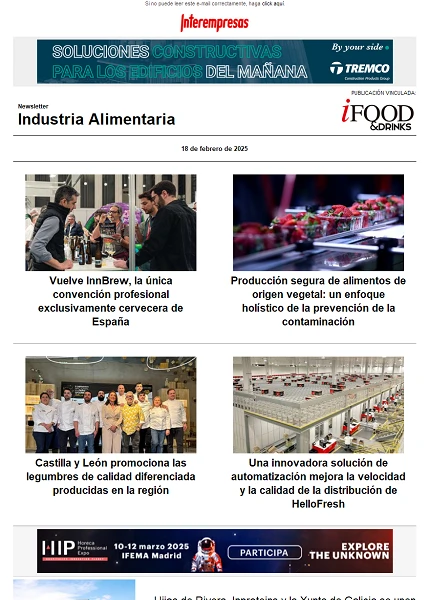 Newsletter Industria alimentaria