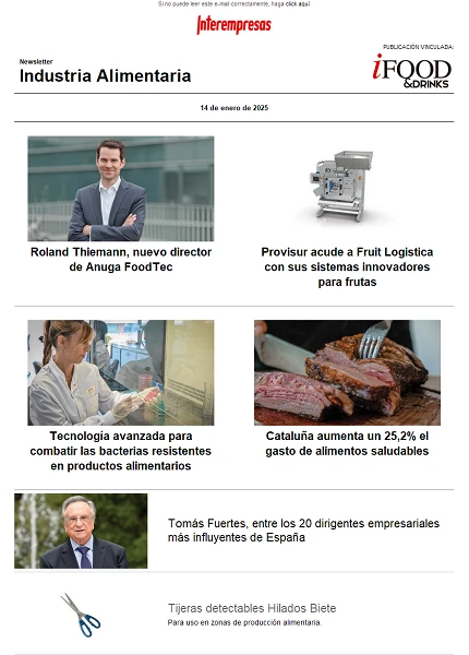 Newsletter Industria alimentaria