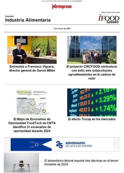 Newsletter Industria alimentaria