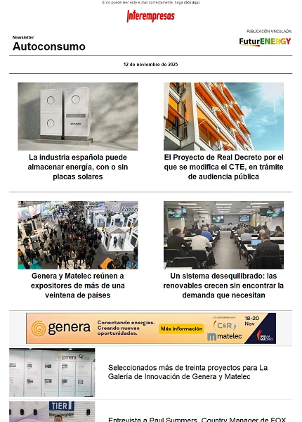 Newsletter Autoconsumo