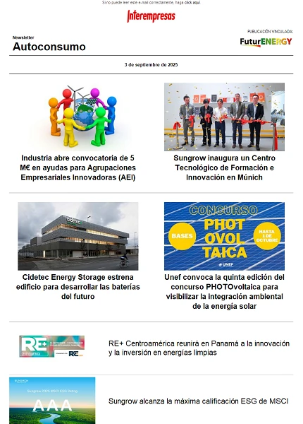Newsletter Autoconsumo