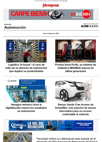 Newsletter Automoción Newsletter Automoción
