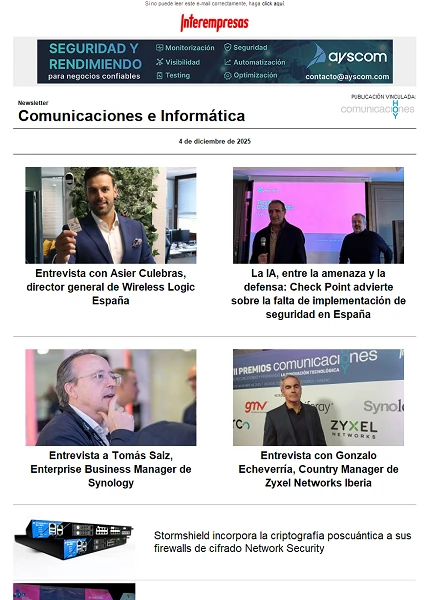 Newsletter Informática y Comunicaciones (Comunicaciones Hoy) Newsletter Informática y Comunicaciones (Comunicaciones Hoy)