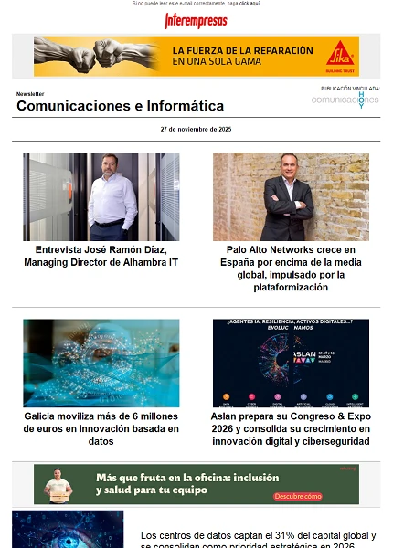 Newsletter Informática y Comunicaciones (Comunicaciones Hoy) Newsletter Informática y Comunicaciones (Comunicaciones Hoy)