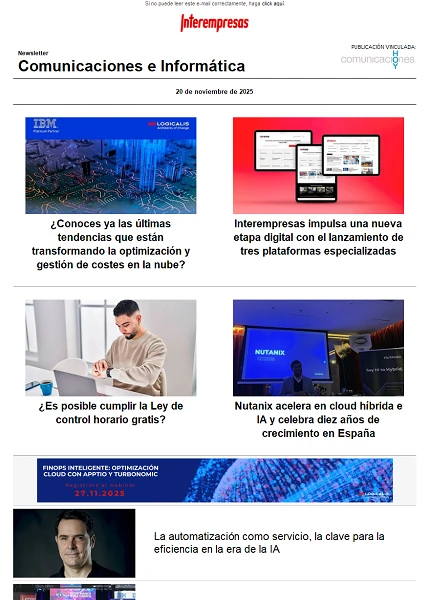 Newsletter Informática y Comunicaciones (Comunicaciones Hoy)