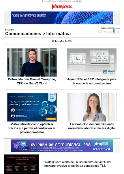 Newsletter Informática y Comunicaciones (Comunicaciones Hoy) Newsletter Informática y Comunicaciones (Comunicaciones Hoy)