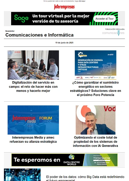 Newsletter Informática y Comunicaciones (Comunicaciones Hoy)