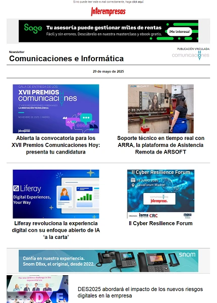 Newsletter Informática y Comunicaciones (Comunicaciones Hoy)
