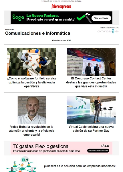 Newsletter Informática y Comunicaciones (Comunicaciones Hoy)