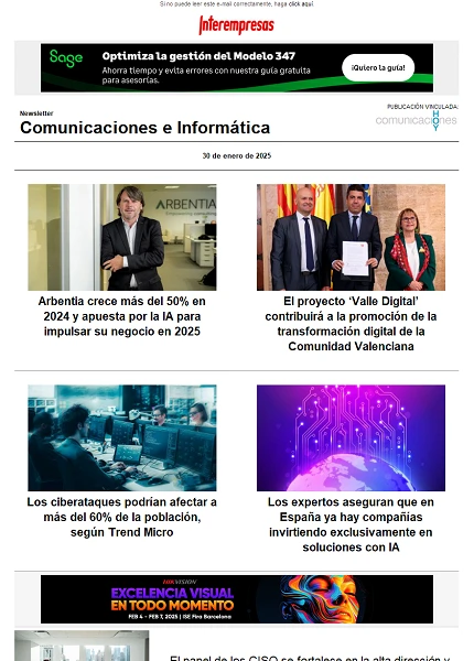 Newsletter Informática y Comunicaciones (Comunicaciones Hoy)