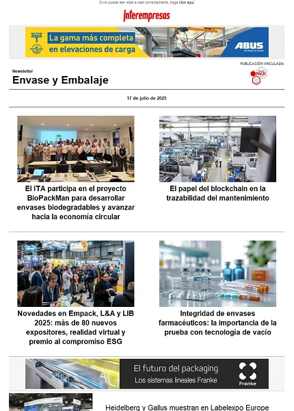 Newsletter Envase y Embalaje