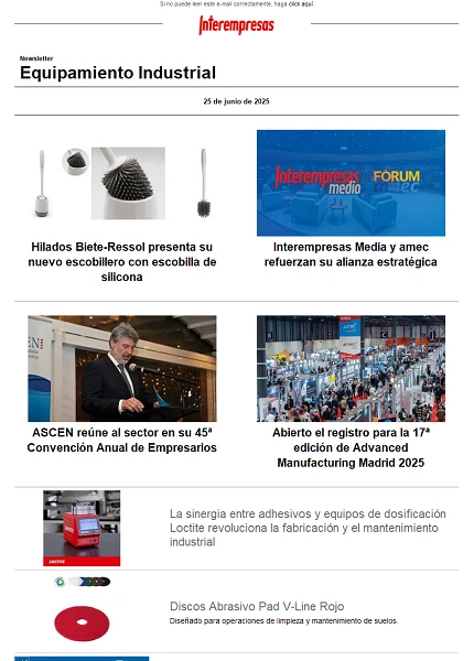 Newsletter Equipamiento industrial