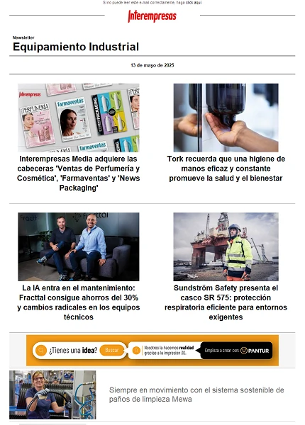 Newsletter Equipamiento industrial