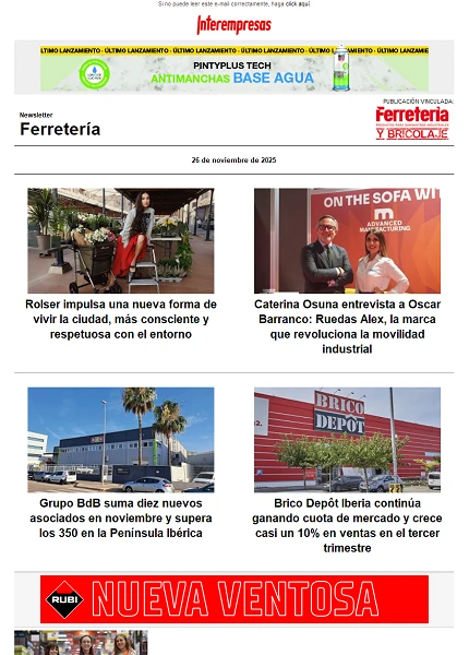 Newsletter Ferretería
