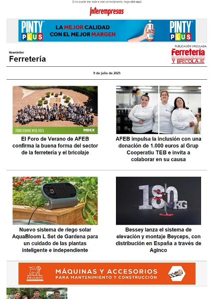 Newsletter Ferretería