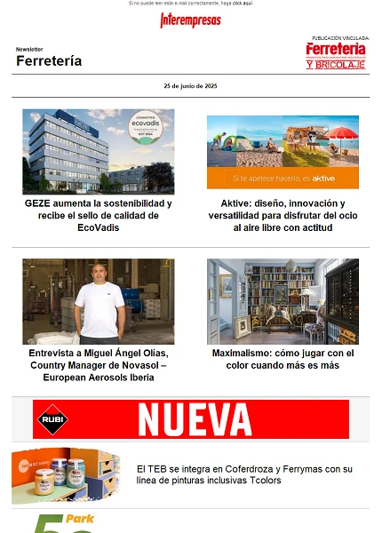 Newsletter Ferretería