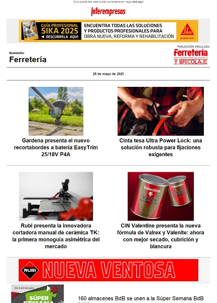 Newsletter Ferretería