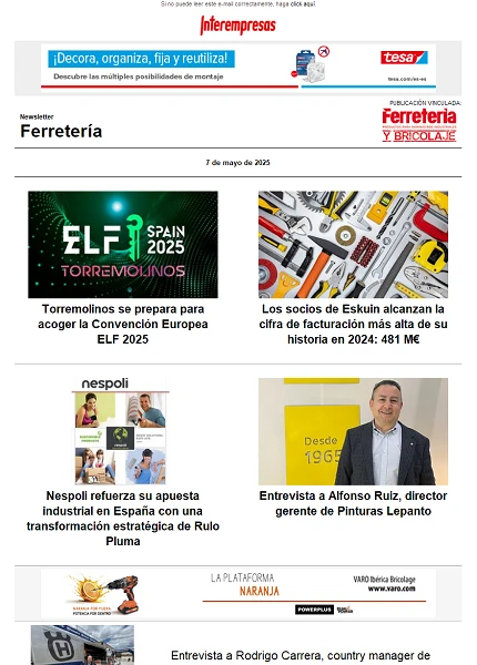 Newsletter Ferretería