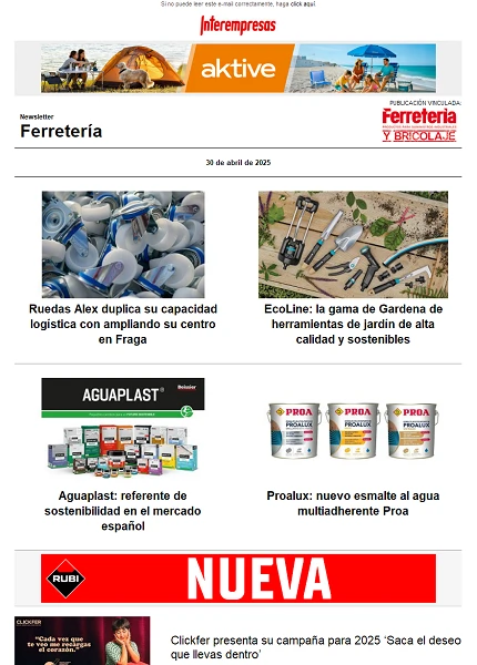 Newsletter Ferretería